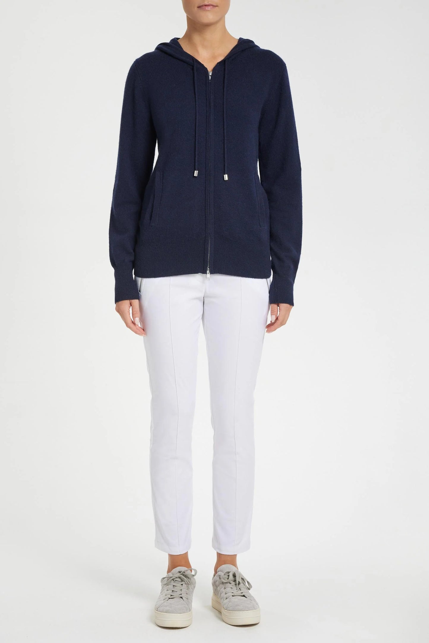 Suzie Cashmere Hoodie in Navy