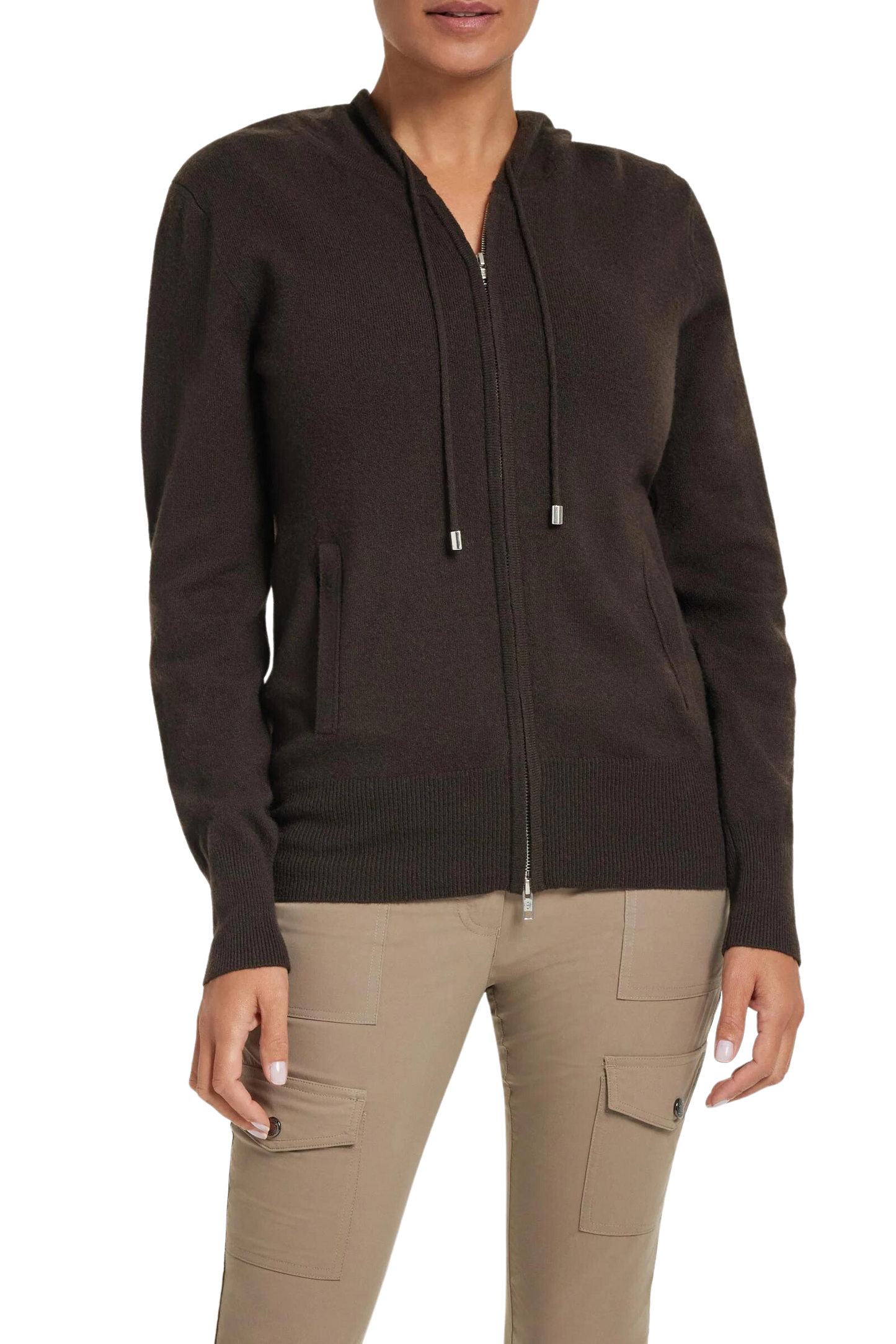 Suzie Cashmere Hoodie in Brown