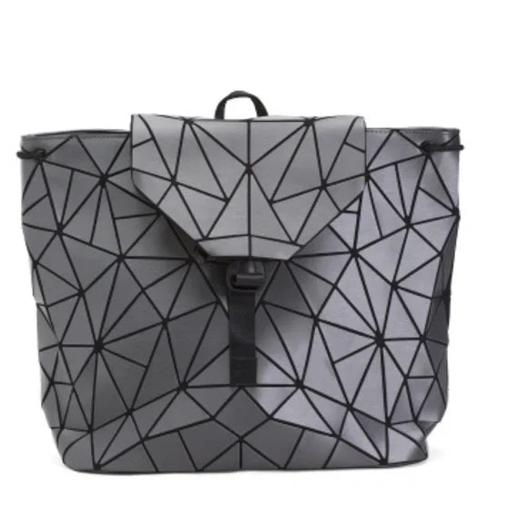 Matt Grey Slanted Triangle BackPack